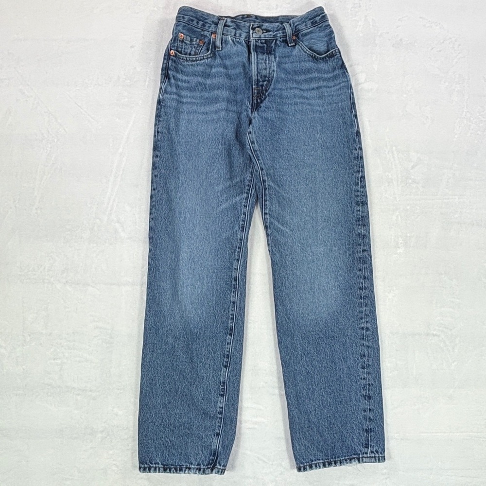 Levis Premium 501 90s Original Fit Jeans Womens 23 Blue Straight Leg Button Fly